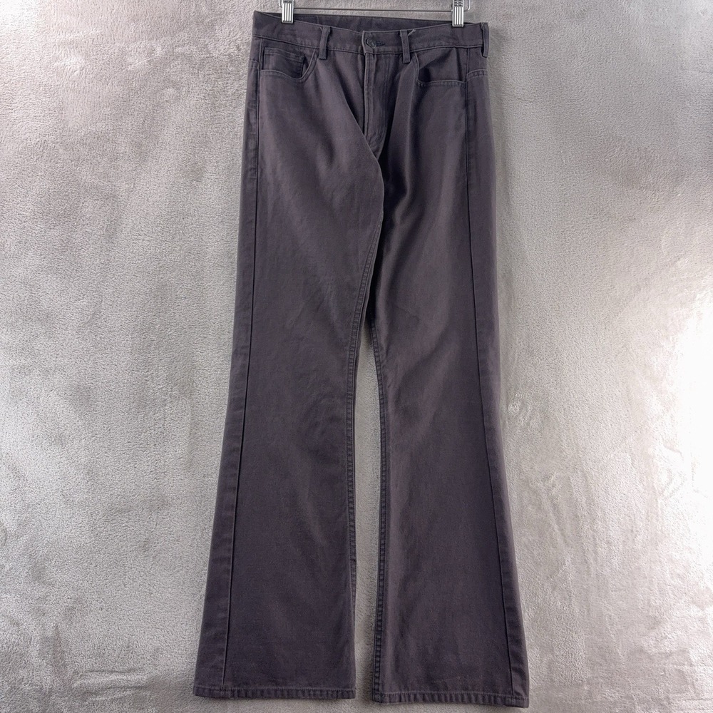Lad Musician Straight Cut Pants Mens Size 44 Purple Slim Wide Leg Designer